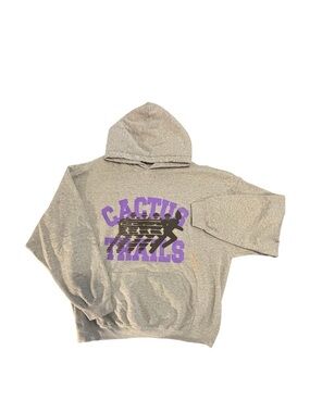 Cactus Trails Gray Graphic Hoodie